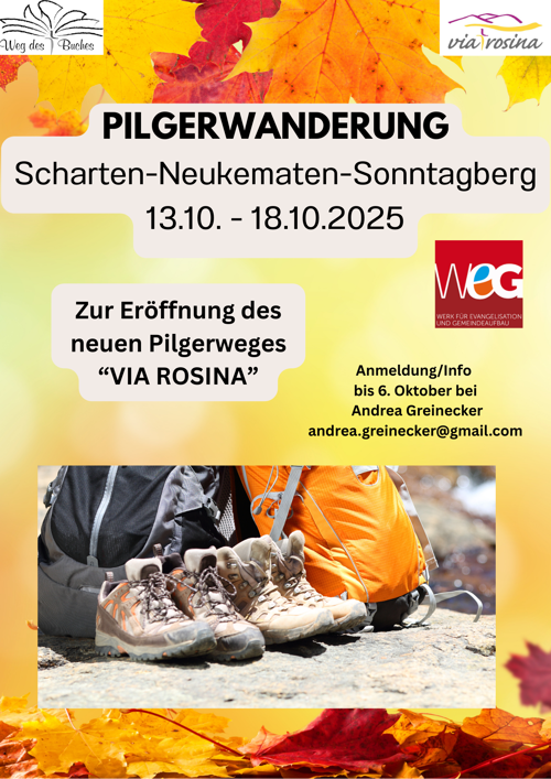 Plakat Pilgerwanderung Scharten-Neukematen-Sonntagberg